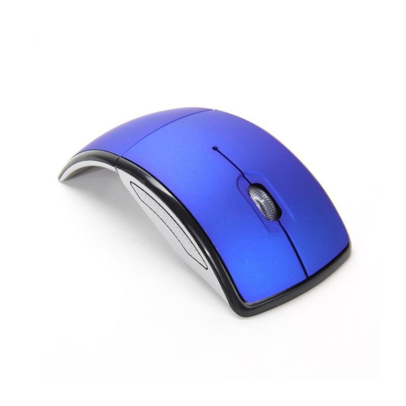Vaorlo 2.4g mini trådløs mus sammenleggbar reise bærbar usb-mottaker optisk ergonomisk kontormus for pc bærbar mus spillere: Mørke