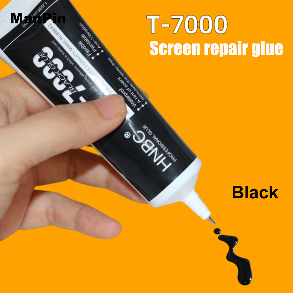 15ml t7000 schwarze klebestellen für lcd-bildschirmrückseite, akkuabdeckung, blende, rahmen, verzogene kanten, klebstoff, metall, diy-werkzeuge für tablets und mobiltelefone
