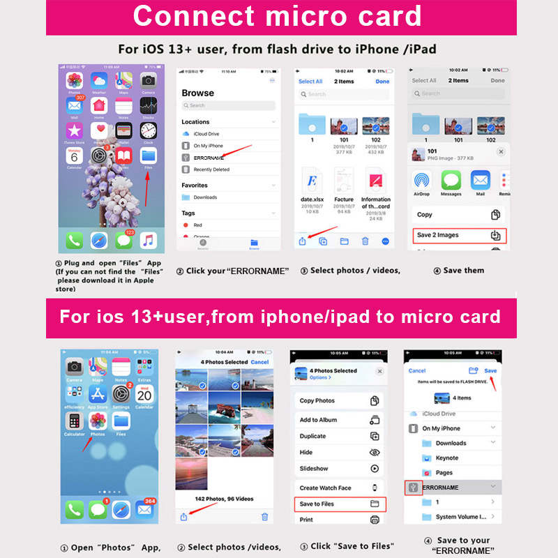 Micro SD Card Reader cartao de memoria Memory Card Adaptador OTG to Lightning Adapter TF Converter Cheap Product For iphone/ipad