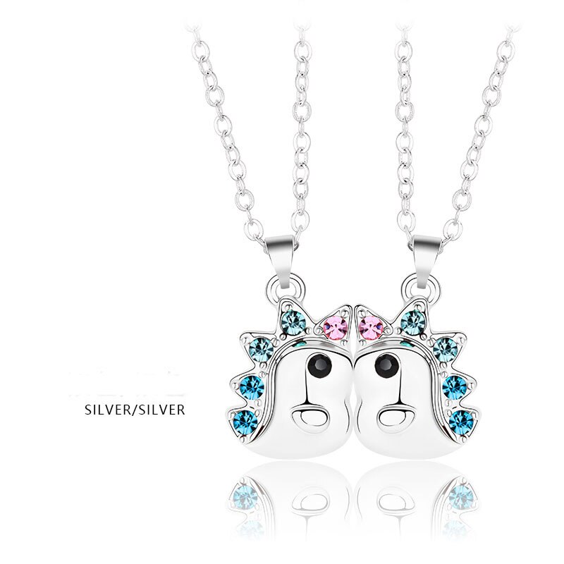 Moda New Unicorn Couple collana magnete effetto tridimensionale collana in pietra gioielli regalo di san valentino: 01
