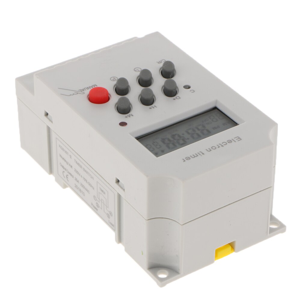 AC220-240V High Power LCD Display Programmable Digital Timing Switch Relay Time Controller Switch, Panel Mounted