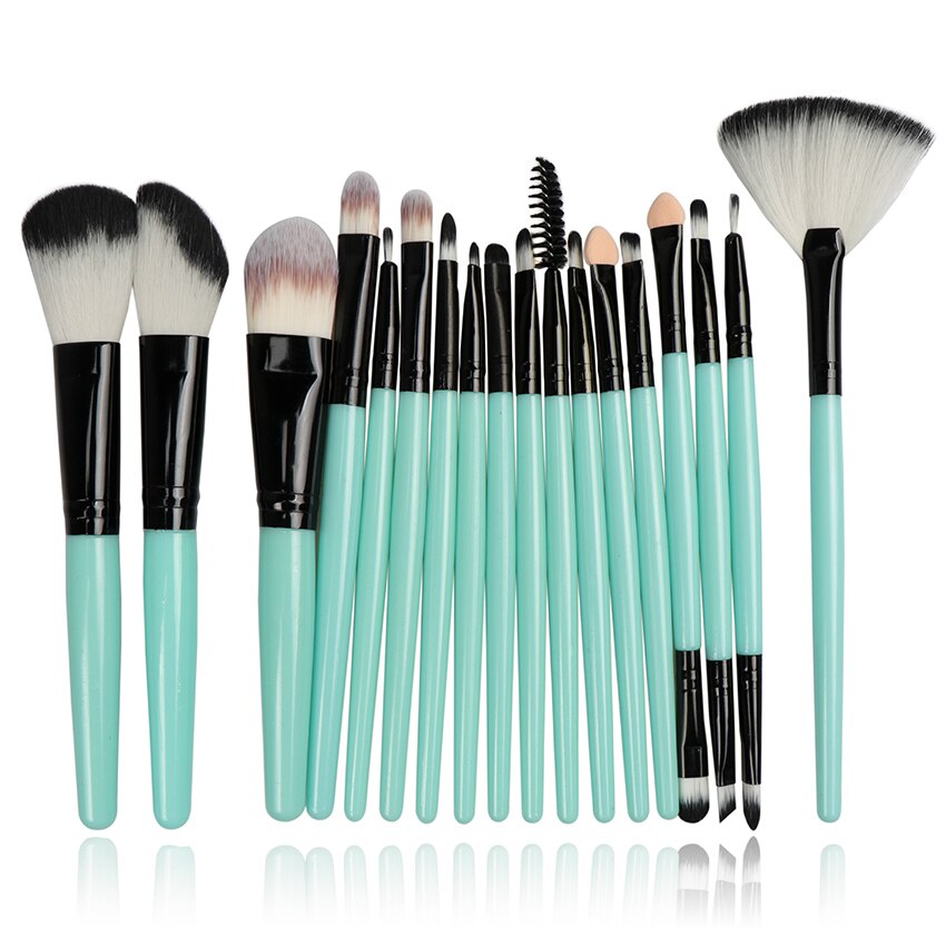 Lemoda-Juego de brochas de maquillaje , Kit de pinceles de maquillaje para base en polvo, sombra de ojos, herramientas cosméticas: green