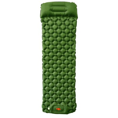 Ultra-light Inflatable Cushion Outdoor Hiking Tent Built-in Sleeping Pad Press Inflatable Mattress: Green