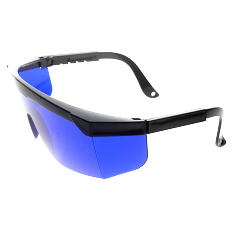 Sikkerhedsbriller til ipl-skønhed, golffindebriller, golfboldfinderbriller øjenbeskyttelse, blå linse skib med etui ren klud