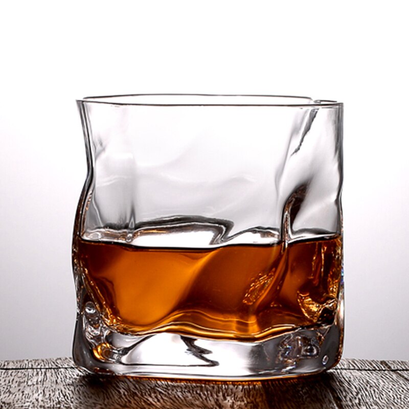 Japansk edo uregelmæssig form whiskyglas gratis match sfærisk ismønster fold papir krystal whisky øl vinglas