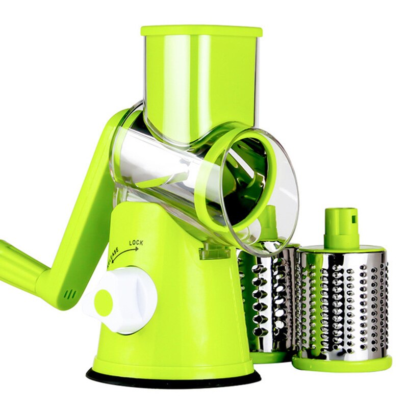 Multifunctionele Handleiding Plantaardige Spiral Slicer Chopper Mandoline Slicer Kaasrasp Slimme Groentesnijder Keuken Gereedschap: green