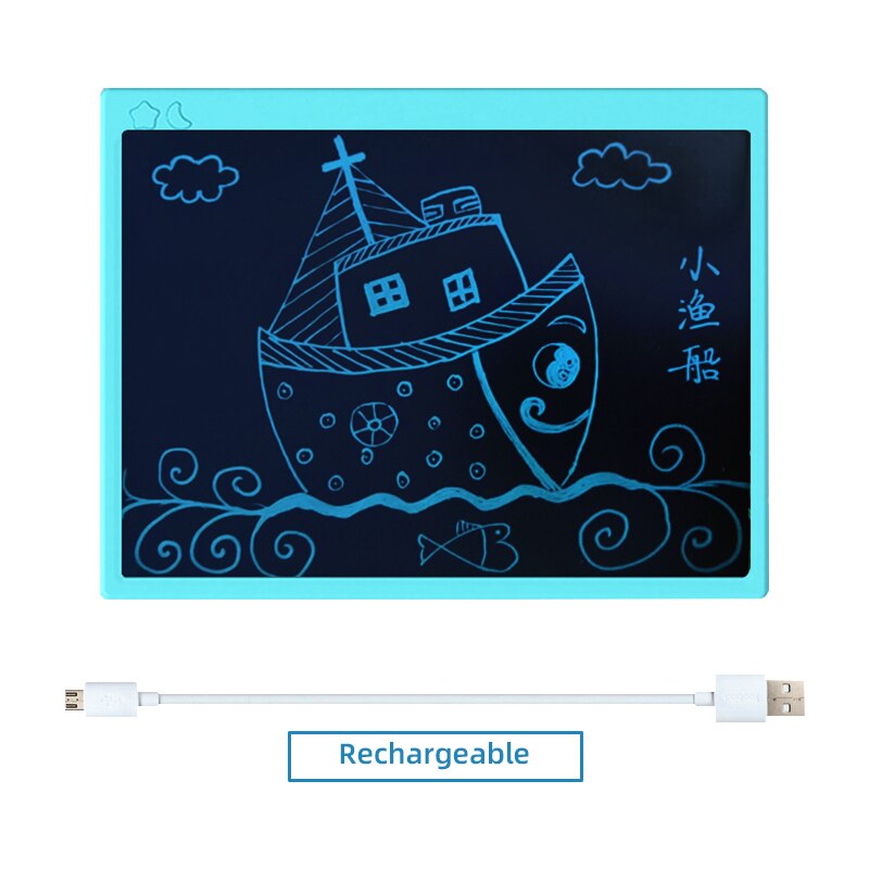 16 Inch LCD Writing Board Drawing Tablet Handwriting Pads Electronic Graffiti Tablet 13 Inch Writing Tablet: 16 inch single Blue