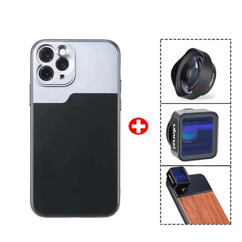 Universele 17Mm Draad Lens Telefoon Case Voor Iphone 12/13Mini/13 Pro/13 Pro Max voor Anamorphic Telescoop Macro Telelens Dof