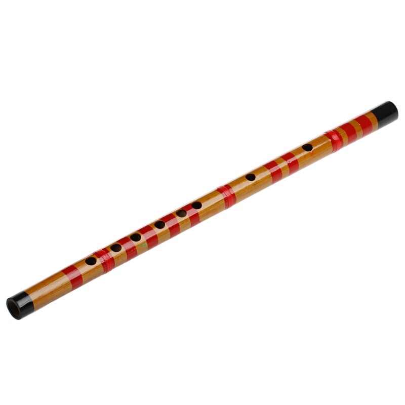 Traditional Long Bamboo Flute Clarinet Student Musical Instrument 7 Hole 42.5cm