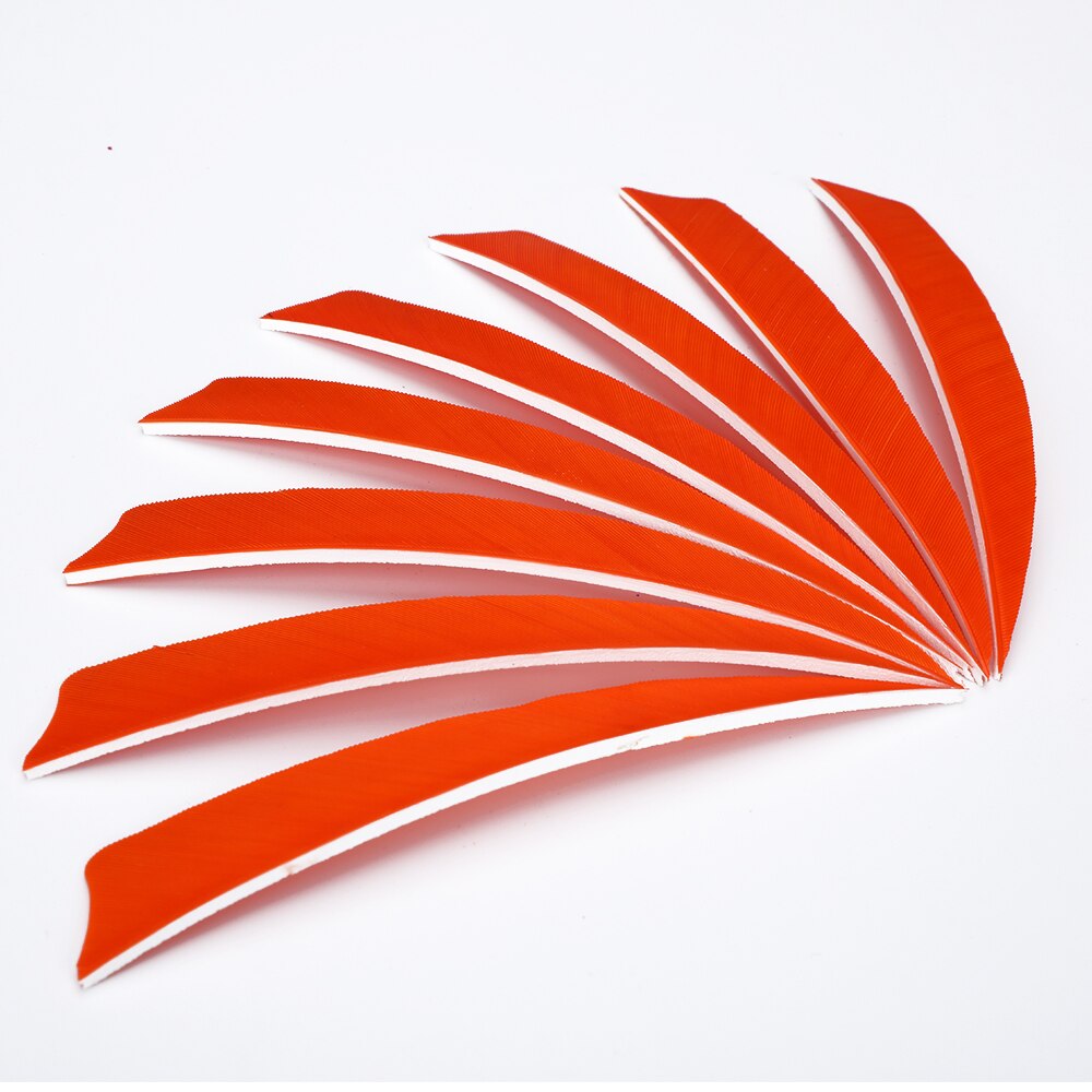 50 Pcs 5 "Schild Cut Befiederung Pfeil Federn Türkei Feder Bogenschießen Jagd Pfeil Zubehör: Orange