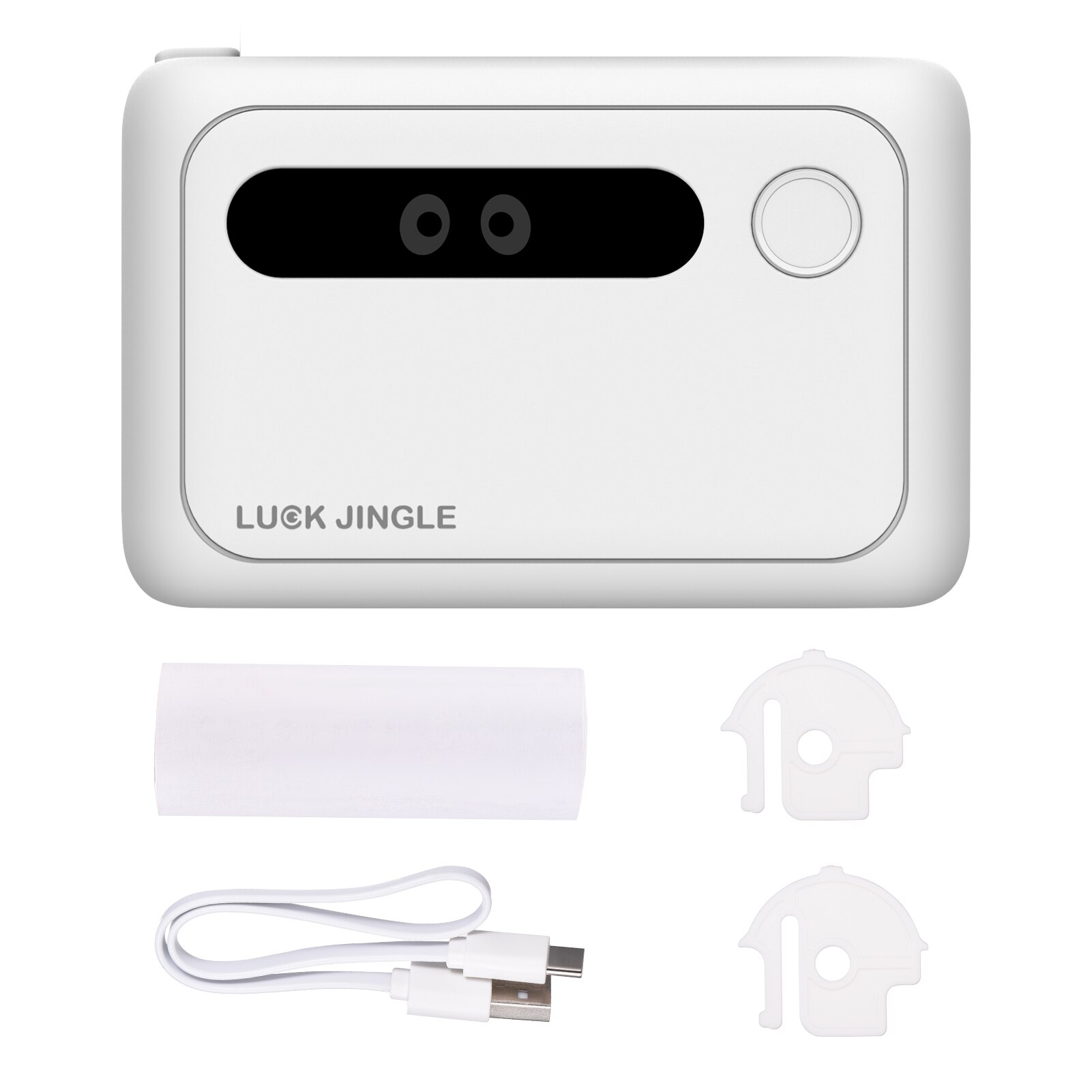 80mm Mini Portable Photo Printer thermal bluetooth wireless photo label Pocket Thermal Printer with Free application: white