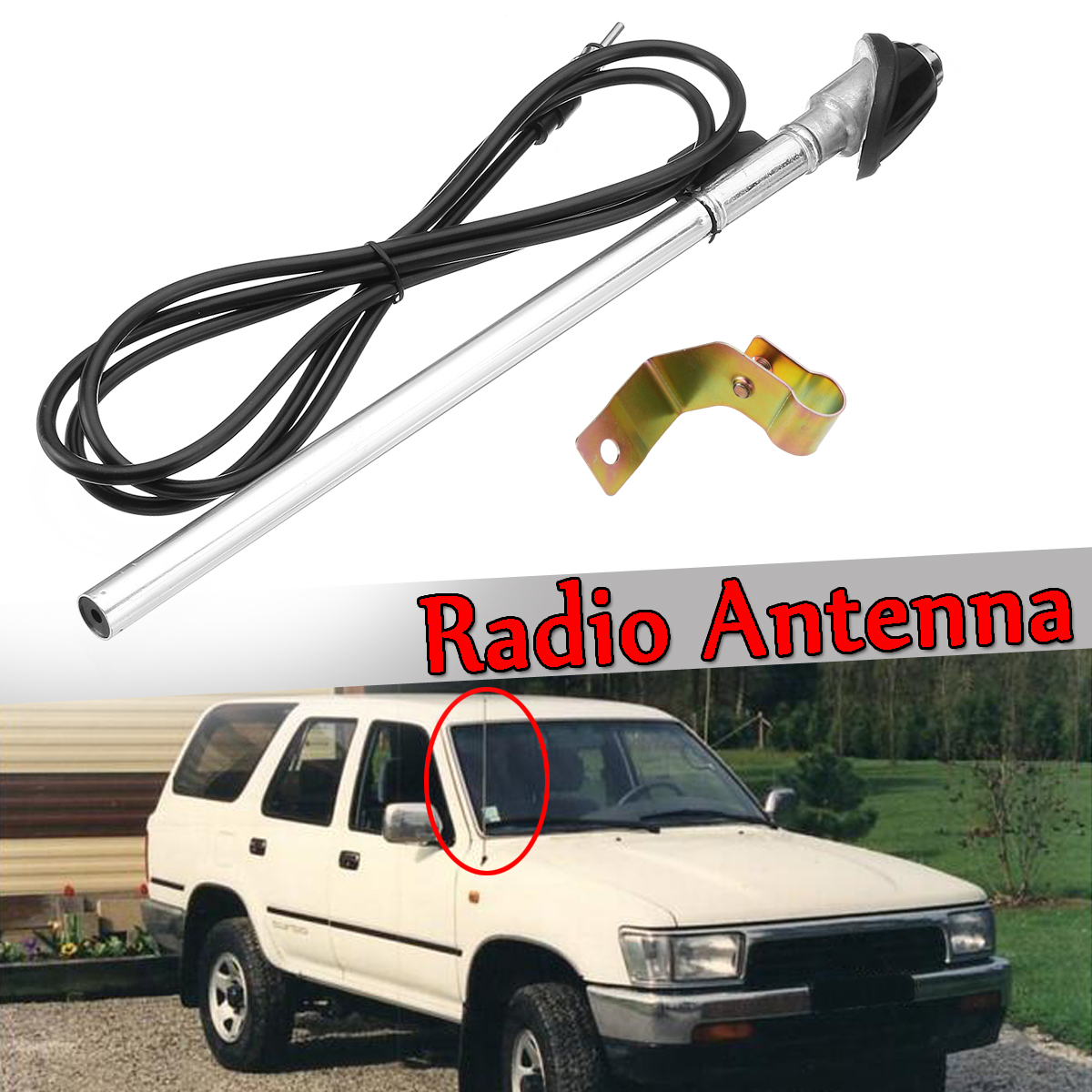 Antenne aérienne de Radio FM/AM de toit automatique de voiture nouvel ajustement pour Toyota Hilux 1989-1997 support de garde AP77 amplificateur de Signal amplificateur aérien