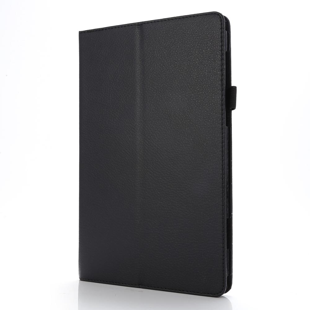 Til samsung galaxy tab  s6 lite 10.4 p610 sm-p610 p615 etui cover tablet shell beskyttende etui+ pen+film: Sort