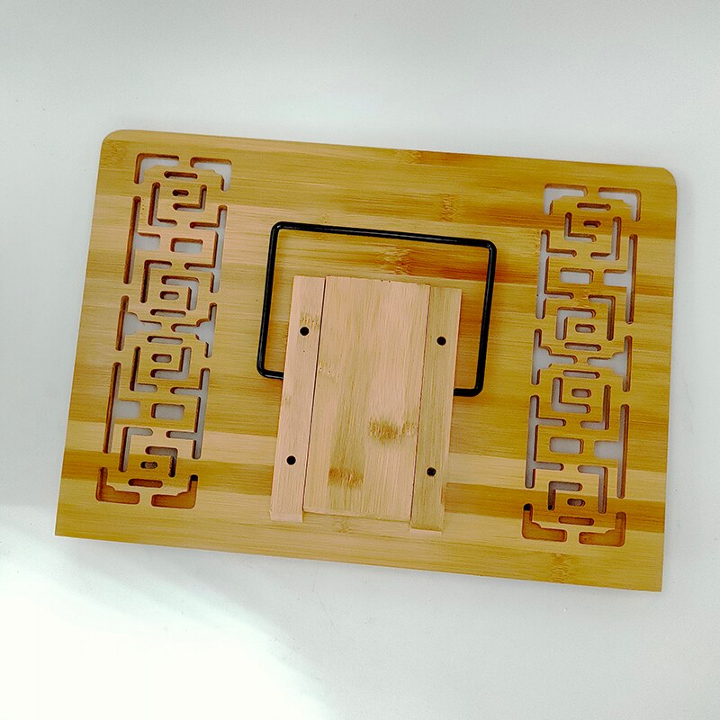 desktop wooden reading shelf