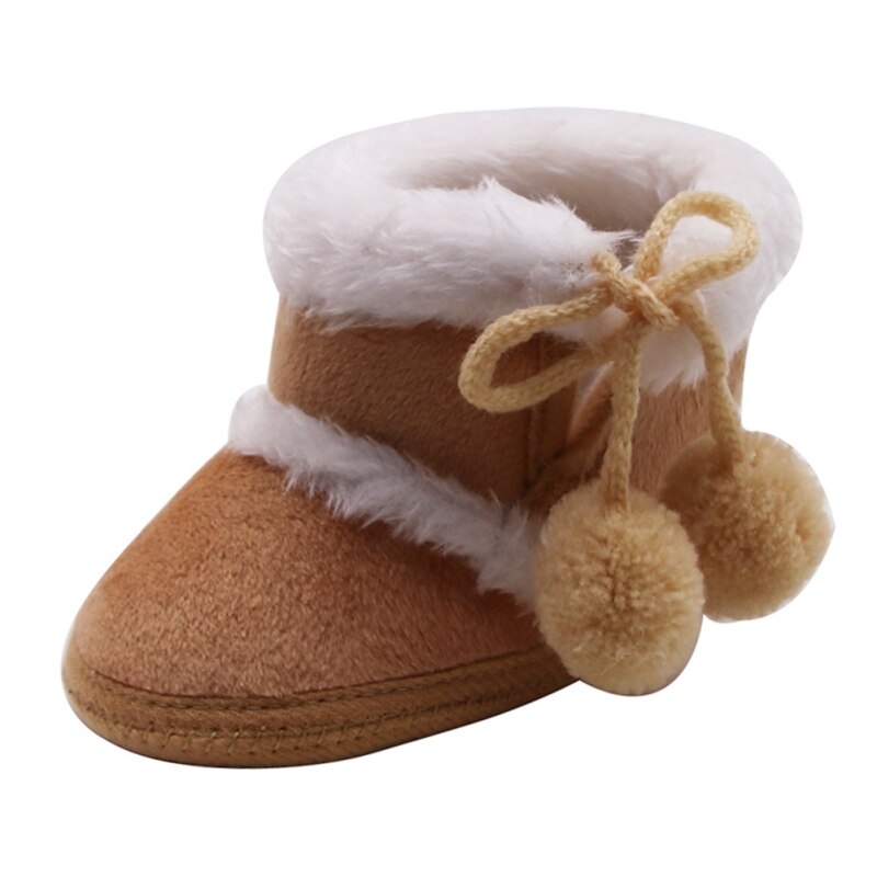 Botas de algodón gruesas de terciopelo para niñas de invierno, zapatos informales para primeros pasos, zapatos suaves antideslizantes para recién nacidos, superventas #28
