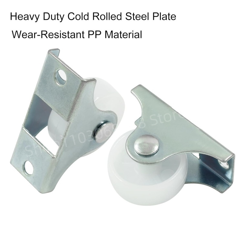 Ruedas para muebles de 1 pulgada, rueda unidireccional silenciosa blanca, muebles de ruedas de plástico fuertes para cajón de carrito, accesorios de Hardware, 4/8/16 Uds.