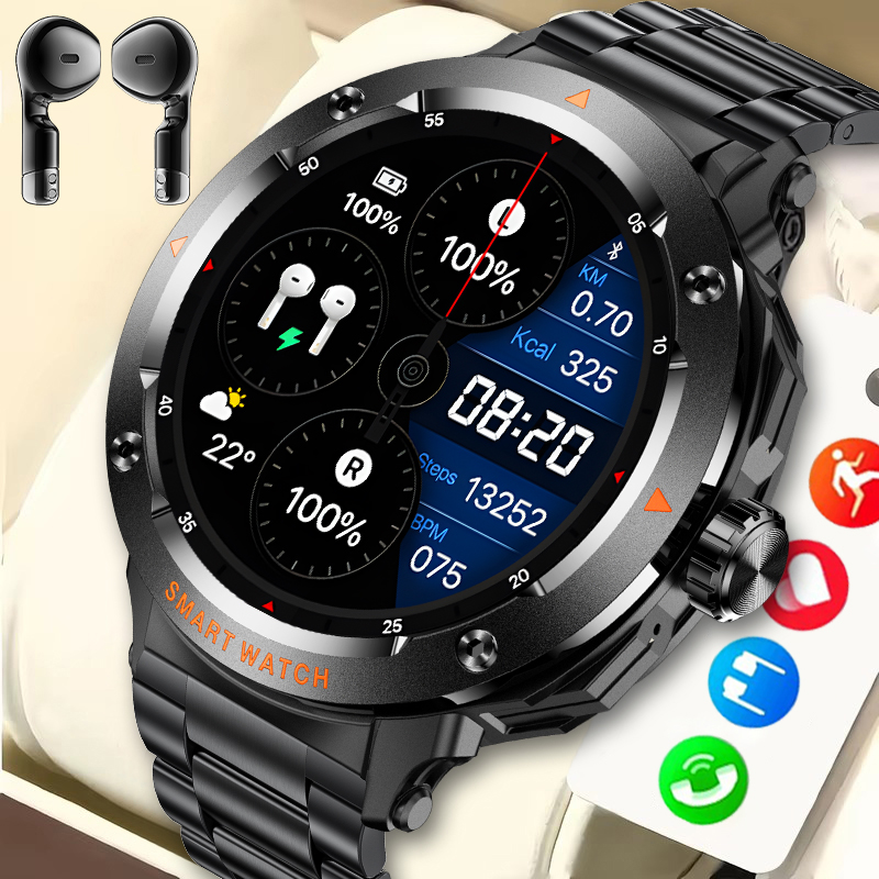Inteligentny zegarek z słuchawkami 2 w 1 Słuchawki Bluetooth Inteligentny zegarek zdatność naganiacz zwierza z monitorowaniem tętna i tlenu my krwi Zegarek sportowy