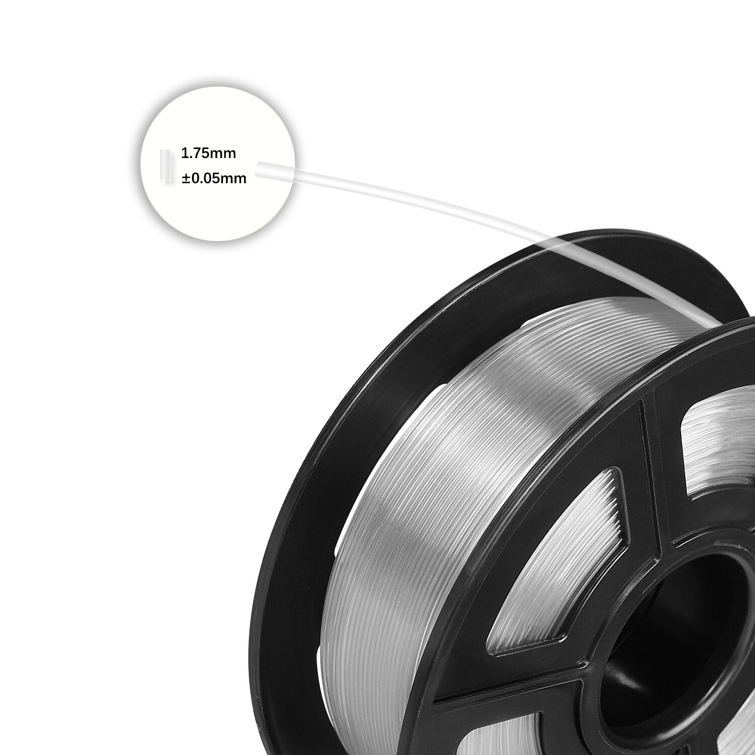 SIMAX3D – Filament Transparent pour impression 3D, matériau PLA, 1.75mm, 1KG par rouleau
