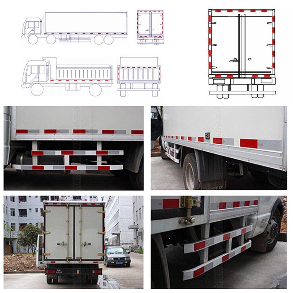 Car Reflective Tape Strip Stickers Truck Pickup Trailer Night Driving Safety Reflective Warning Strips Auto Accessories 45m 30m