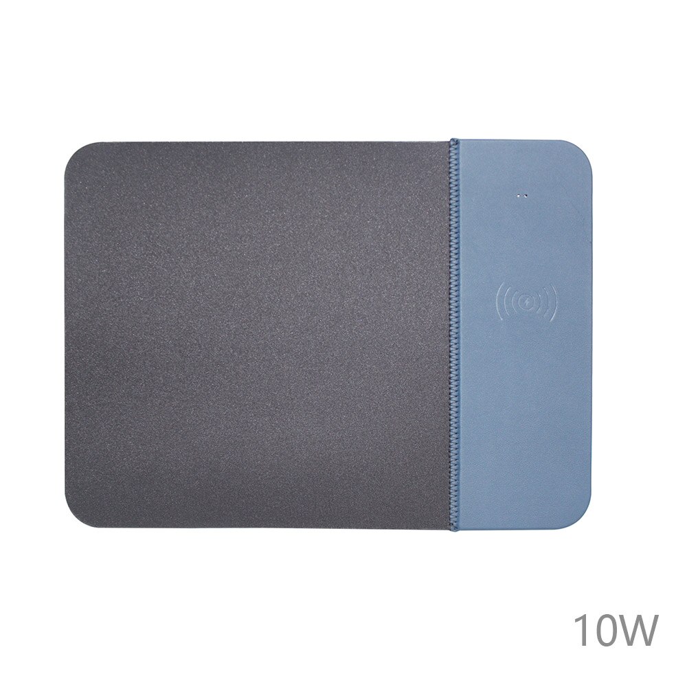 Kisscase qi trådløs lader lademusematte til iphone 8 8 Plus x xs xr pu lær musematte til samsung  s8 s9 s10 s10e: Blå 10w