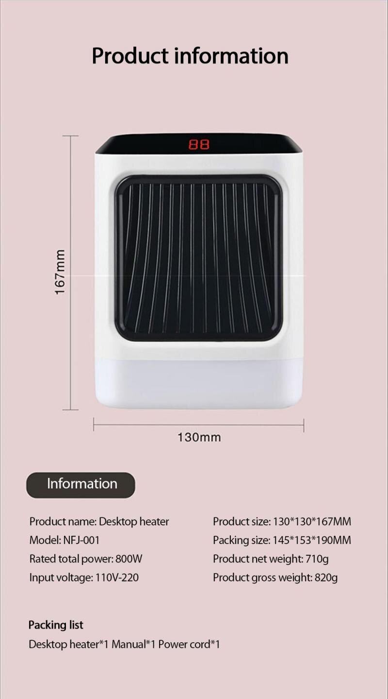 Fan Heater For Home Electric Heater Home Heating Electric Warm Air Fan Office Room Heaters Handy Air Heater Warmer Fan For Car