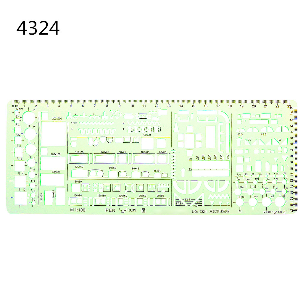Plastic Geometric Ruler Template Drawing Tools Ruler Mapping Suitable For Student Of The Stationery School JUL-26A