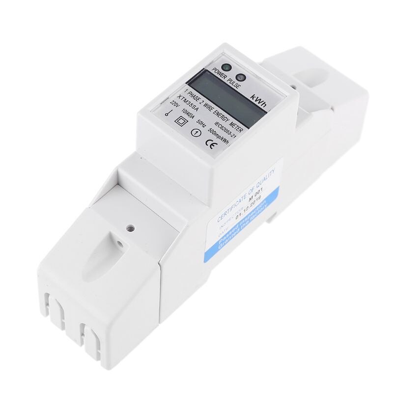 LCD Digital Energy Meter Single Phase 2 Wire KWh Meter DIN-Rail Electric Meter Y98E