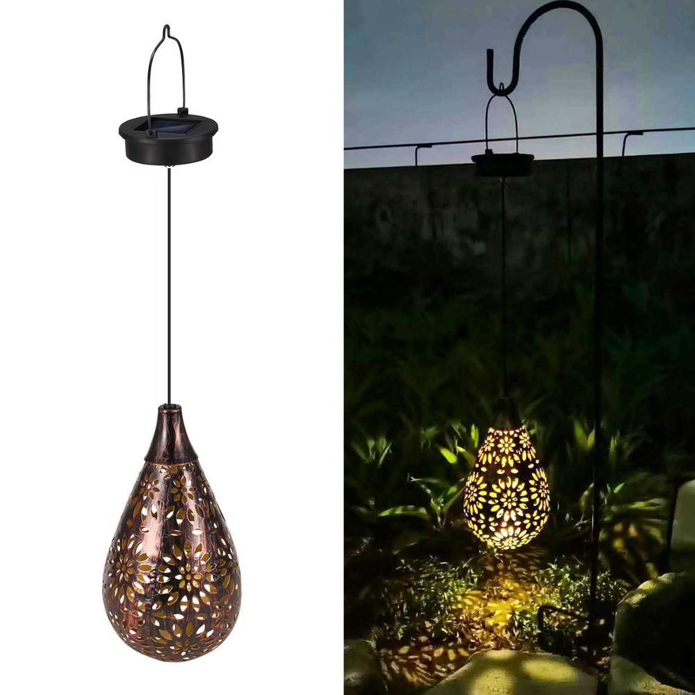 Sollys ledet lanterne krans vandtæt have lys hængende udendørs fe lys til sol lampe krans have dekoration: Stil a