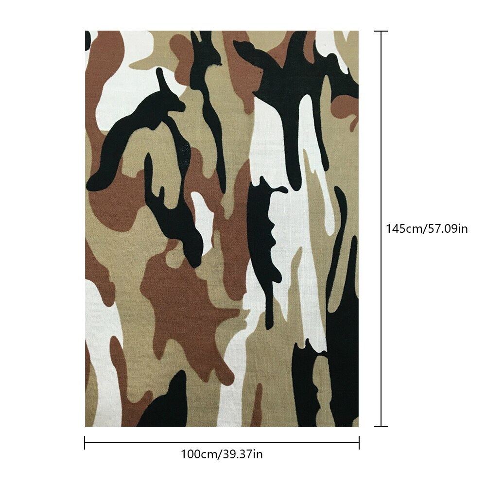 Tela de algodón con estampado de camuflaje de 100x145cm, tela de popelina cosida, tela de algodón usada para costura de ropa, artesanía DIY de Patchwork