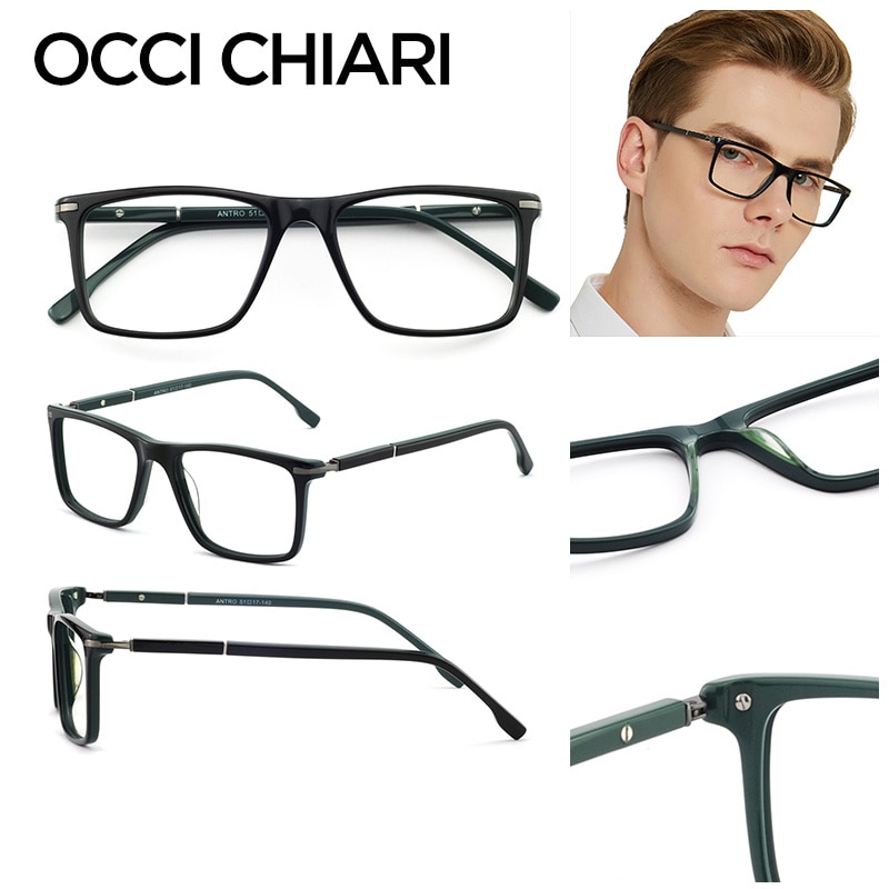 Occi Chiari Blauw Licht Brilmontuur Man Business Brillen Computer Gaming Bril Brillen Optische Recept Frame Ogen