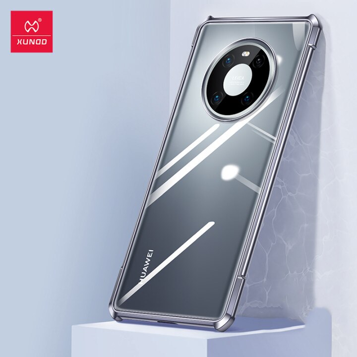 Xundd Case For Huawei Mate 40 Mate 40 Pro Plus Case Shockproof Transparent Glove Glass Cover For Mate 40 Pro Mate 40 ProPlus: For Mate 40 / Silver / Just Case