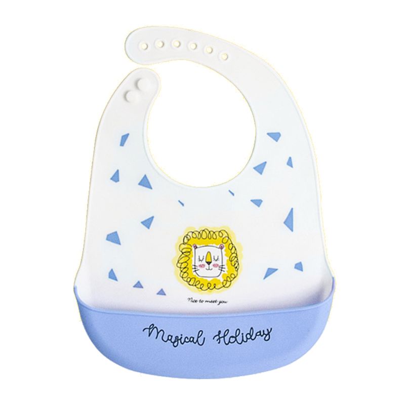Peuter Baby Feeding Slabbetjes Baby Waterdicht Voedsel Catcher Pocket Zachte Siliconen Feed Speeksel Handdoek