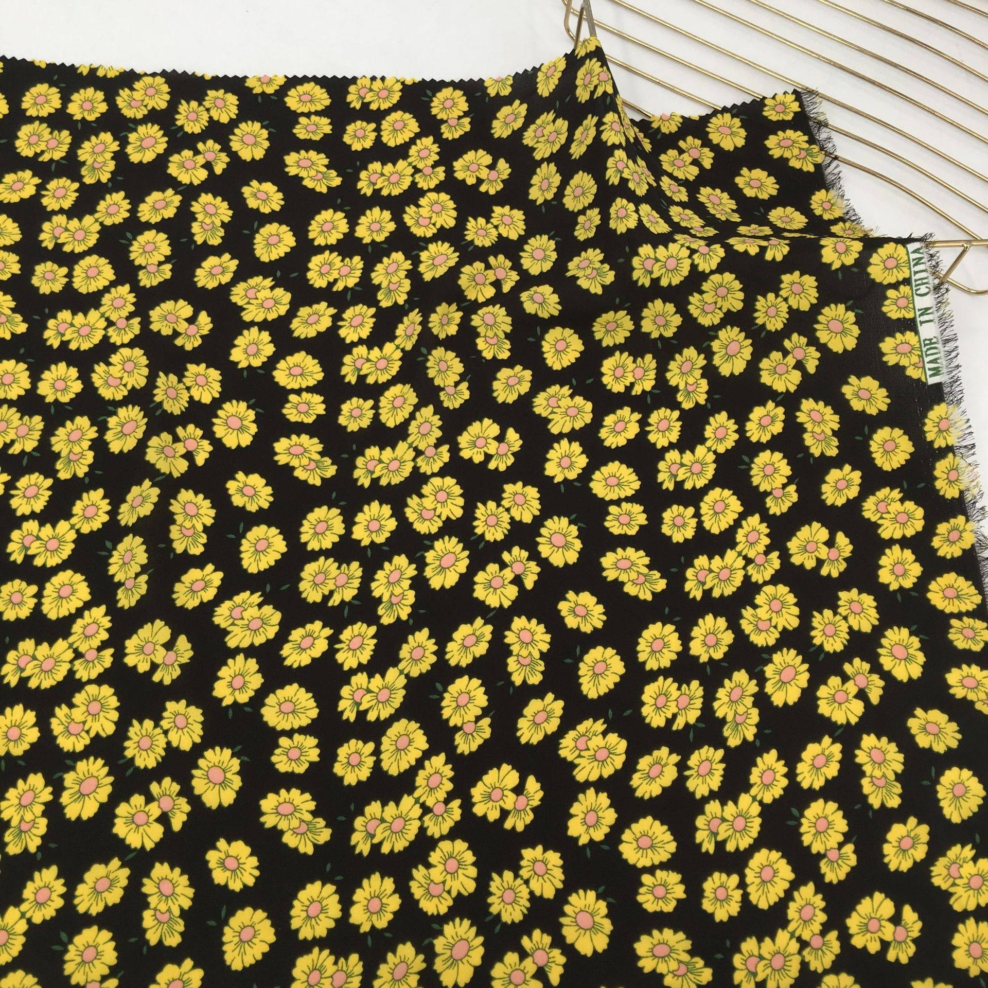 Korea stil blomst trykt chiffon stof materiale til diy sy patchwork blødt chiffon stof materiale til aften kjole nederdel: 3