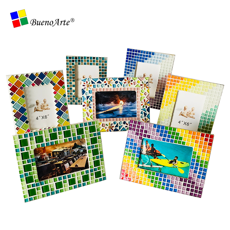 5PCS 6” solid wood photo frame wood base，diy mosaic base hand craft 6 inch