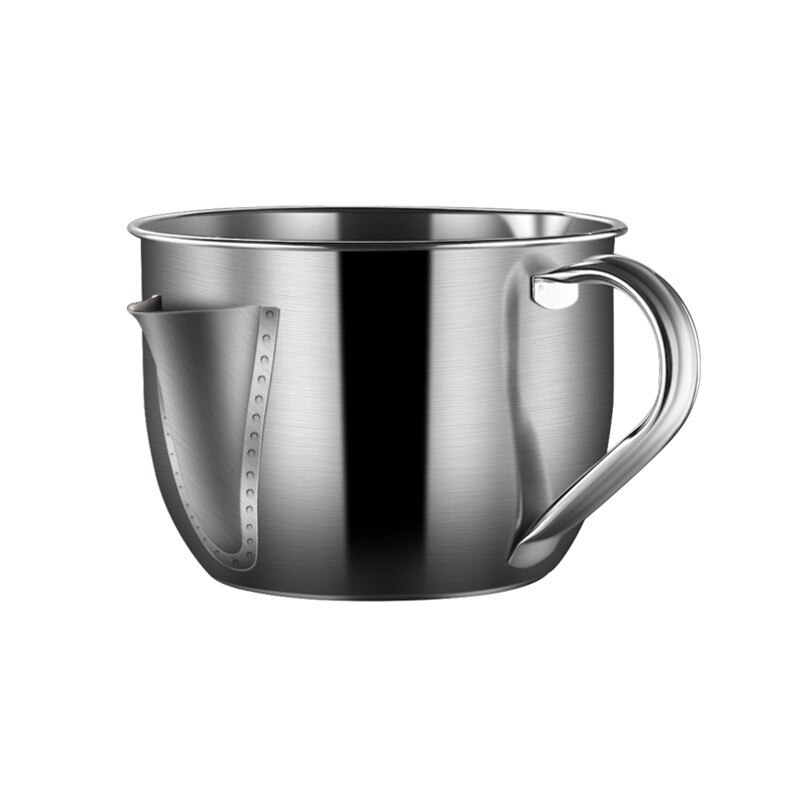 304 Roestvrij Staal Olie Filter Cup Vet Clear Soep Separator Opsluiting Olie Vet Soeppan Soeppan Huishouden: Wave handle