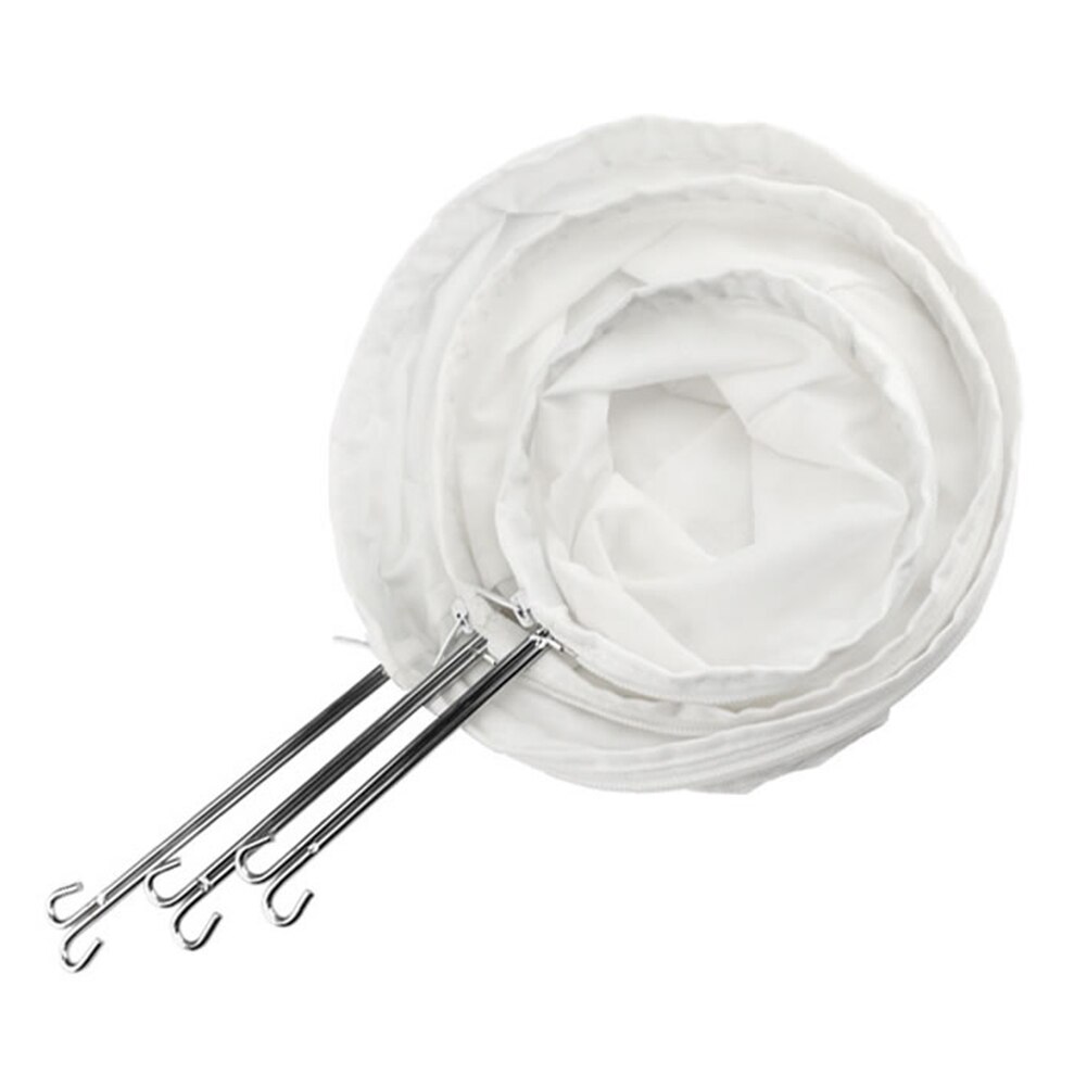 Reusable Stainless Steel Handle Cotton Cloth Strainer Coffee Tea Mesh Filter Bag