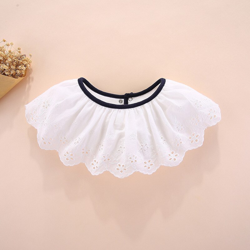 Baby Mädchen Prinzessin Spitze Drooling Lätzchen Speichel Handtuch Runde Weiche Baumwolle Runde Bib Rosa Weiß Farbe Für Neugeborene Baby Kinder dinge: 3
