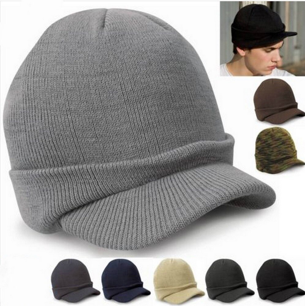 Casquettes pour hommes avec visières, chapeau de Ski à tricoter, en laine, Style militaire, garde au , couvre-chef pour les voyages en plein air, alpinisme