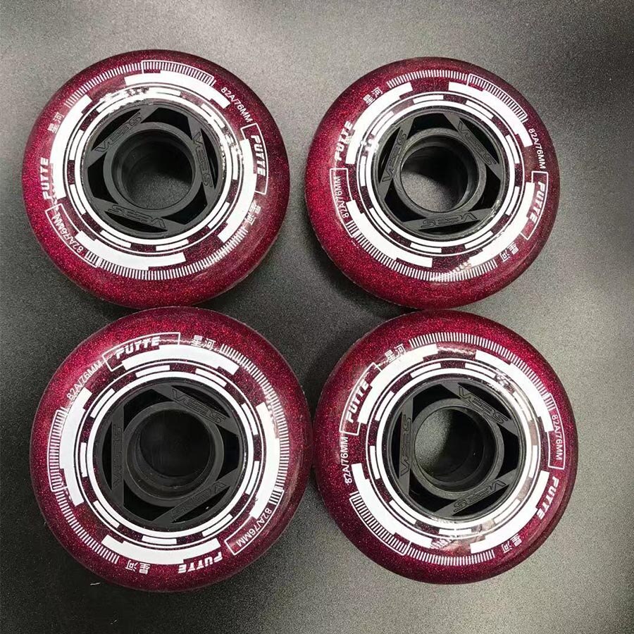 Originale seba puyee star 8 stk inline skate hjul 82a hårdhed slalom rulleskøjte dæk til freestyle patiner 72 76 80mm
