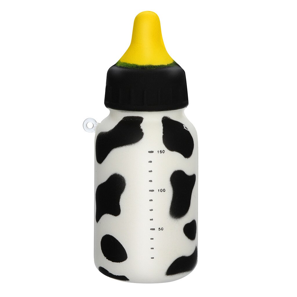 Jumbo Squishy Speelgoed Baby Fles Kawaii Zuigfles Kat Fruit Geurende Langzaam Stijgende Squeeze Stress Relief Speelgoed Grappige Speelgoed: Black