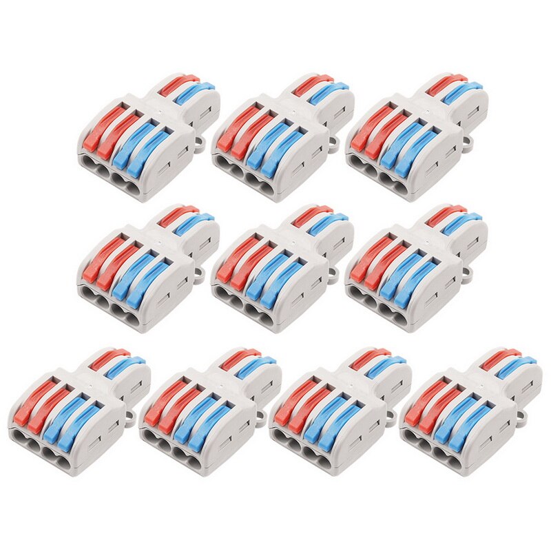 5/10pcs/Lot SPL-42/62 Mini Fast Wire Connector Universal Wiring Cable Connector Push-in Conductor Terminal Block: 10PCs SPL-42