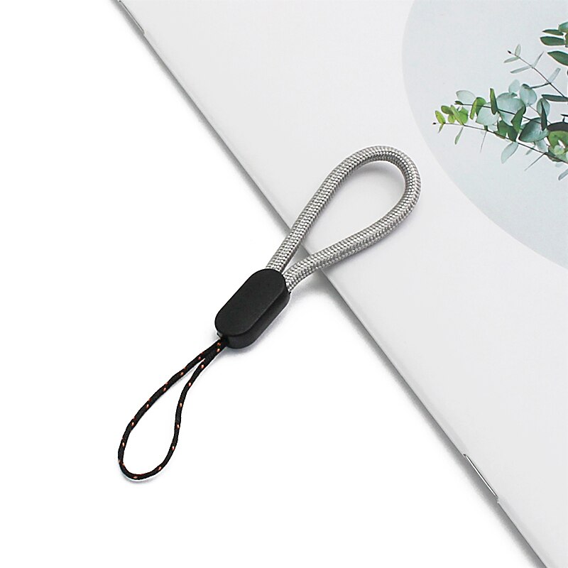 Mobile Phone Strap Short Lanyard for iPhone Cell phone Hold Lanyards Wear-resistant for Keys ID card Strap 6 Color Handheld Rope: Grey