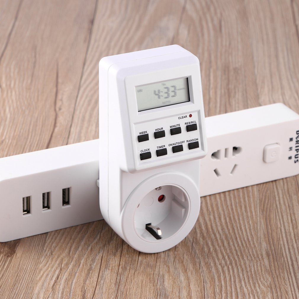 Plug-in Programmable Timer Switch Socket with Clock Summer Time Random Function