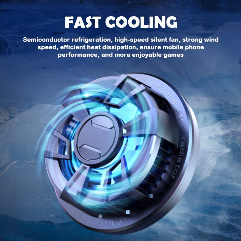 Magnetic Mobile Phone Cooler Semiconductor Portable Tablet Cooling Fan Holder Ipad Mute Radiator For Android iPhone Accessories