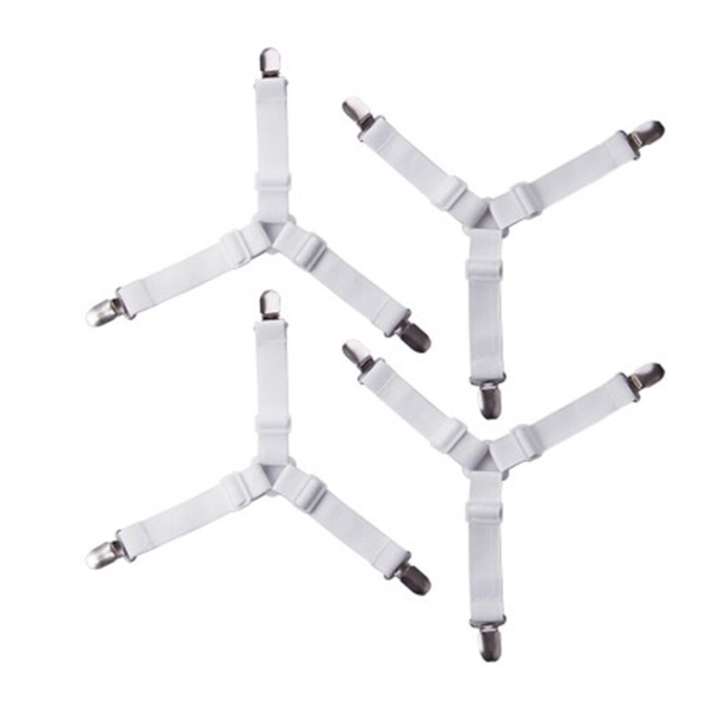 4 pièces drap de lit sangle de maintien attache matelas attaches couvertures élastique pince jarretière fixation antidérapant ceinture articles ménagers