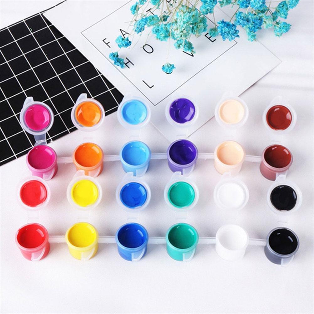 Botes vacíos de 3ml para almacenamiento de pinturas, Mini caja de pintura, contenedor de plástico para almacenar pigmentos, herramienta de dibujo artesanal, 6 botes