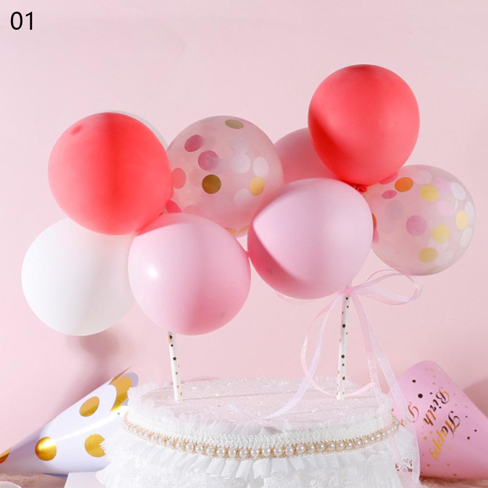 14 Stks/pak 5Inch Ballon Cake Topper Cloud Vorm Confetti Ballon Cake Topper Ballonnen Voor Verjaardag Baby Shower Wedding Decor: 01
