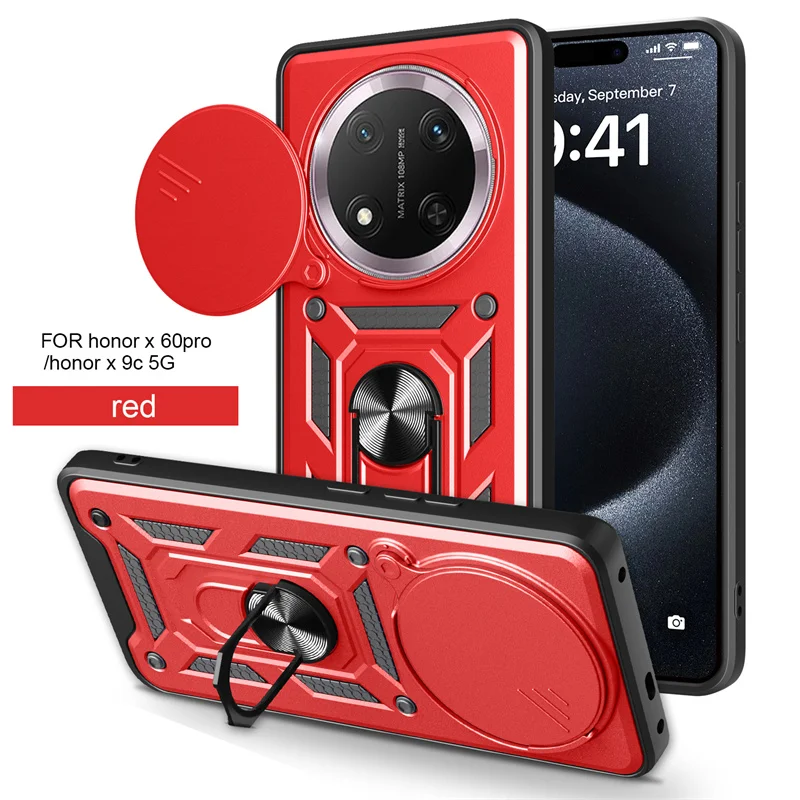Honor X9C 5G Coque armure antichoc couverture arrière pour Xonor Honar Honer X 9c X9 c HonorX9c 5G voiture anneau magnétique support Coque Fundas: Beige