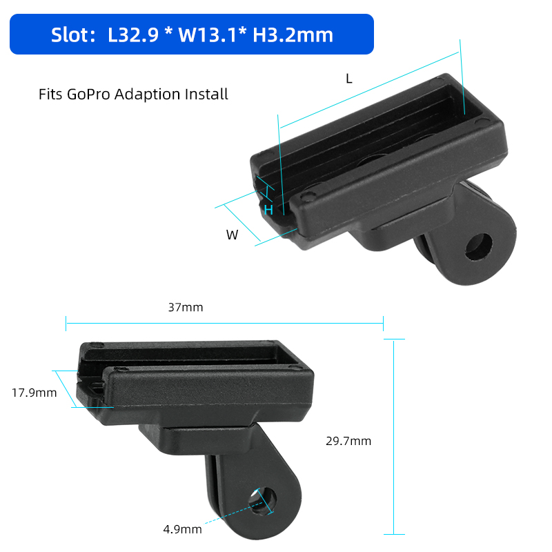 Adaptador para faro EOS530/520 para Rockbros /Blackbird L3, soporte de lámpara frontal, vástago de manillar, horquilla, soporte para casco, compatible con GoPro