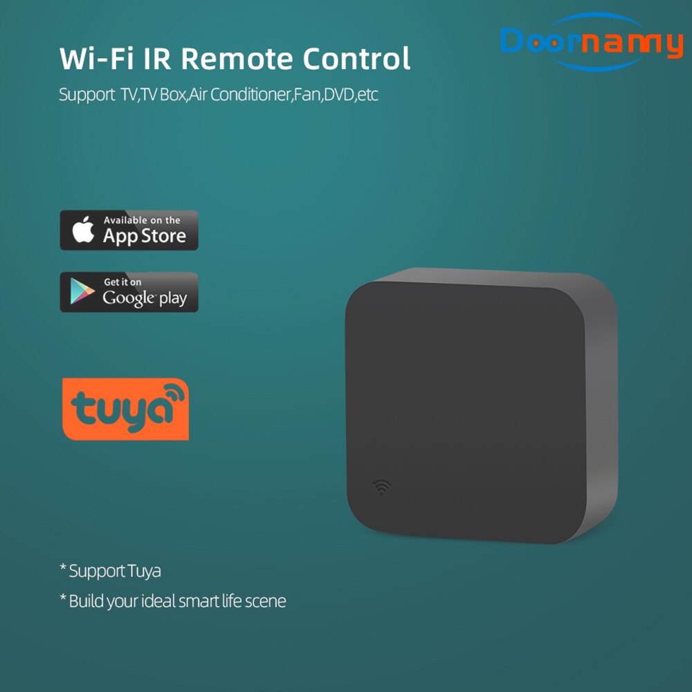 Doornanny Wifi Smart Home Remote Control IR Universal Remote Control Air-Conditioner TV Conditioner Tuya Alexa Google Home APP